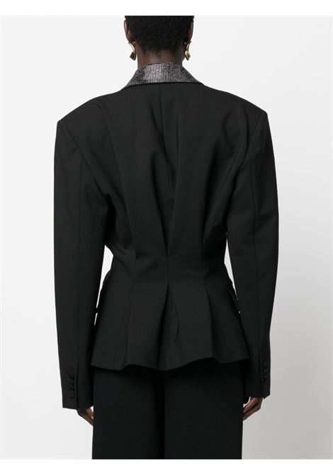 Black crystal-embellished blazer - women GIUSEPPE DI MORABITO | PF23074JA22910